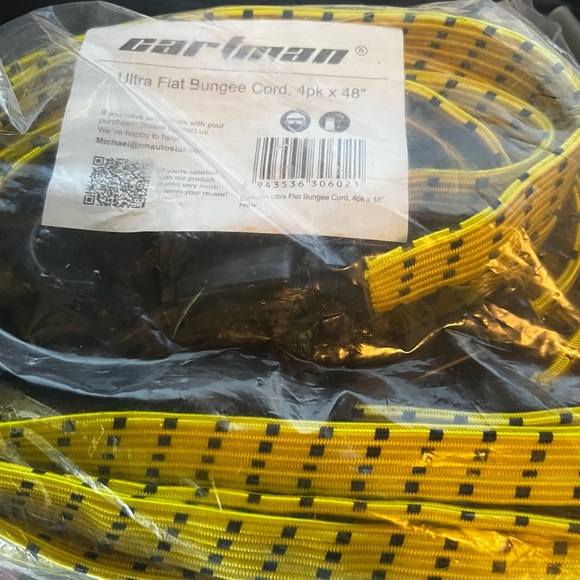 Black /yellow BUNGEE cord 4pack x 48 “ - Picture 2 of 2